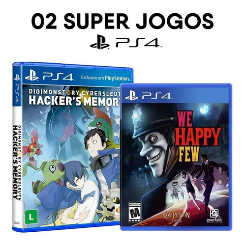 Digimon Story Cyberleuth Hacker's + We Happy Few [ Ps4 ]