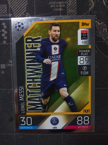 Lionel Messi Topps Match Attax 22/23  Matchwinner #188