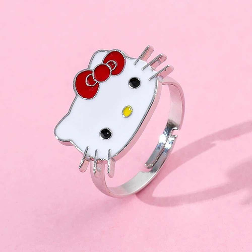 P F Anillo Importado Hello Kitty Ajustable Niñas O