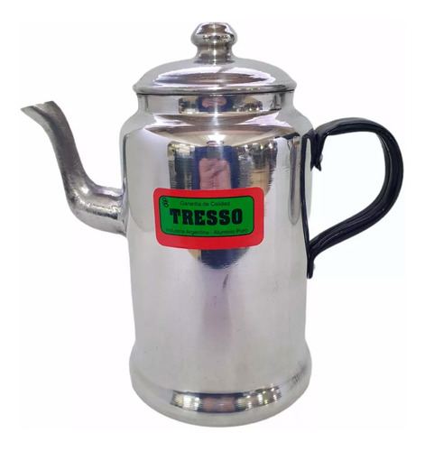 Cafetera De Aluminio Charolado De 1 Litro Marca Tresso