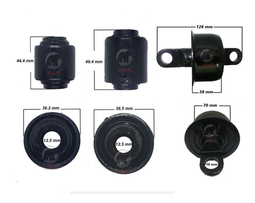 Imagen 2 de 7 de Bujes Suspension Trasera Lancer 14pzs 2011 2012 2013