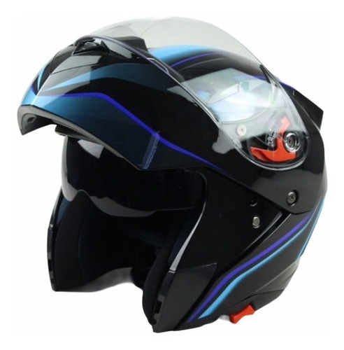 Casco Moto Abatible W L T Helmets 118 Classic Black Blue X L