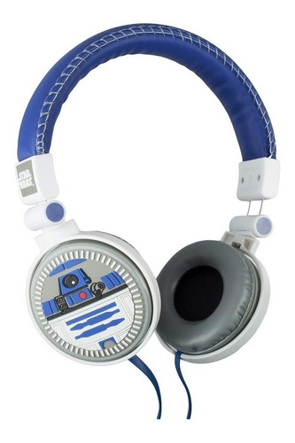 Auriculares Estéreo Disney Star Wars R2-d2 Color Azul/Blanco