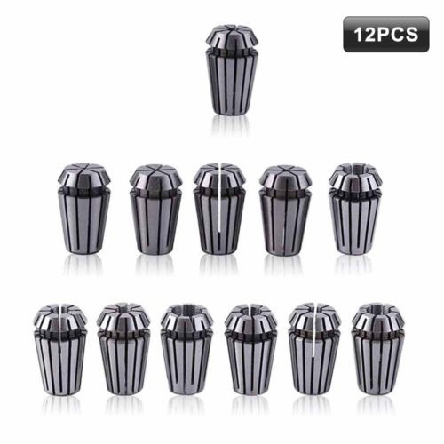 12 X Er16 1/32  3/8  Collet Set Fresado Herramienta De Torno