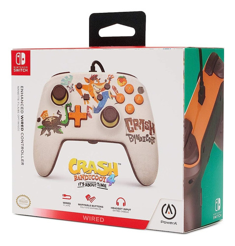 Joystick Oficial Nintendo Switch Inalambrico Diseño Crash 4