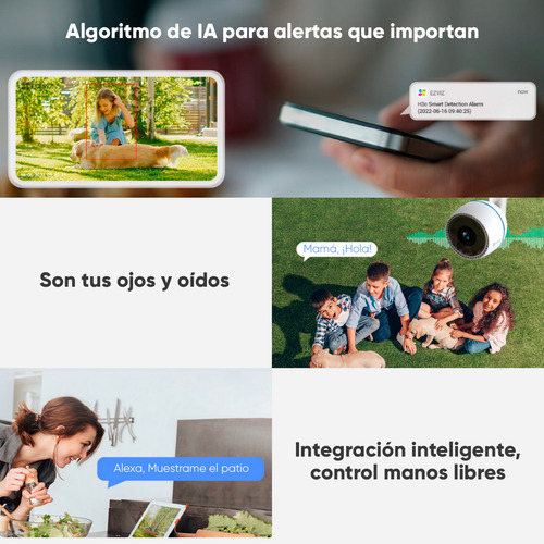Ezviz Cámara Bala Wifi 2mp H3c-128 Con Detección Humana Micrófono Integrado Con Microsd De 128gb Excelente Vision Cs-h3c Nocturna Ideal Para Uso Exterior