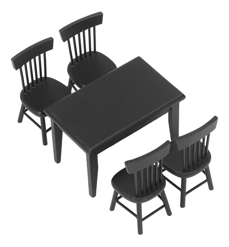 Juego De Sillas De Mesa Dollhouse 1:12 En Miniatura De Mader
