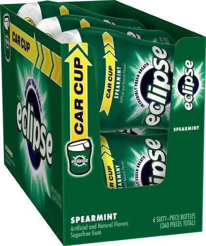 Chicle - Chicle - Eclipse Spearmint Sugarfree Gum, 60 Count 