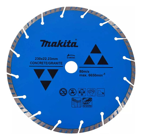 Disco Diamantado Segmentado Para Concreto D-44345 Makita. 