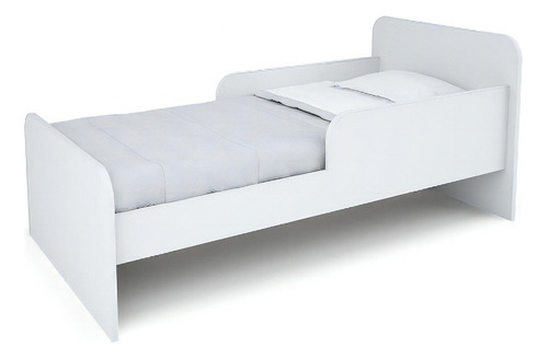 Cama clássica Batrol Inocência 1 corpo cor branco fabricado em madeira