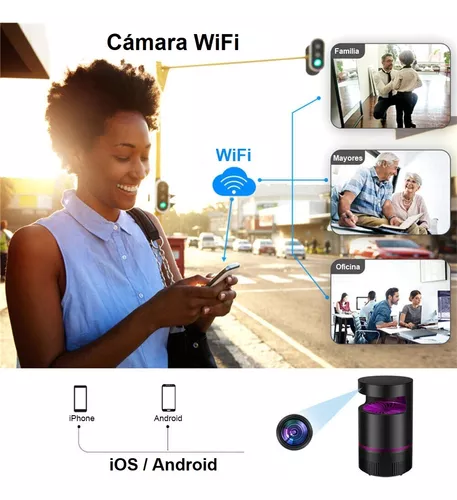 Mini Cámara WiFi HD 1080p en LAMPARA MATA MOSQUITOS c/ Detección