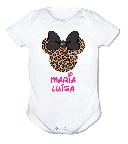 Body Infantil Personalizado Minnie Personalizável Nqvt