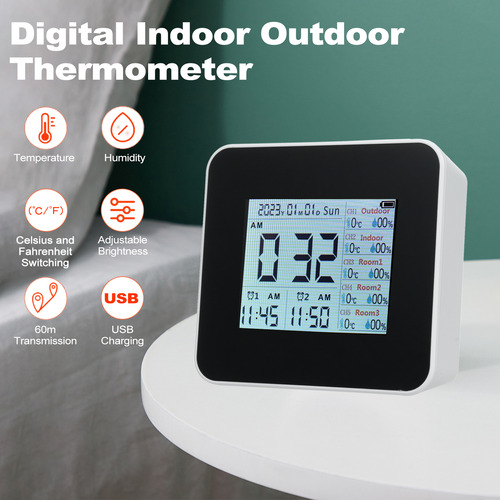 Termómetro Higrómetro Digital 13 En 1 Para Interiores Con 5
