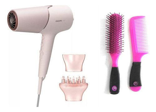 Combo Kit Peines + Secador De Pelo Philips Bhd530/00 Perla 