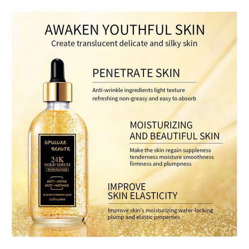 Opuluxe Beaute 24k Gold Serum-elixir Ultimate Antii-ission &