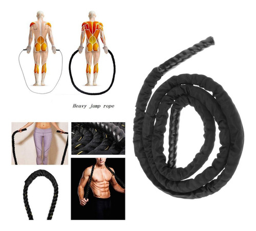 Corda De Salto Ponderada Pesada Jumprope Black Upgrade