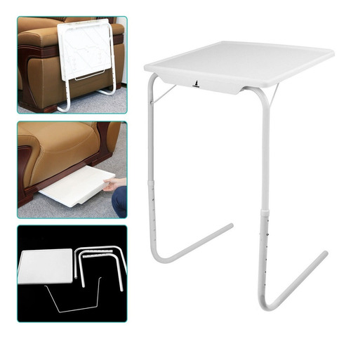 Mesa Suporte Notebook Portatil Dobravel Cama Table Mate Cor Branco