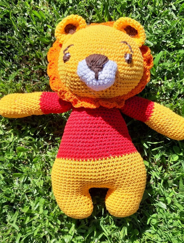 Imagen 2 de 5 de Leopoldo El León Amigurumi - Muñeco De Apego - Crochet