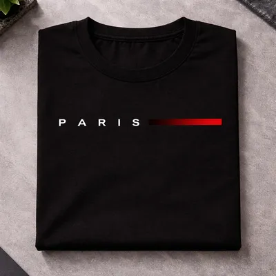 Camiseta Masculina Estampa Paris 100% Algodão Premium Estilo