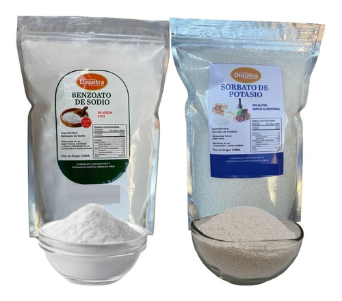 Benzoato De Sodio Polvo Y Sorbato Potasio Granular 1 Kg C/u