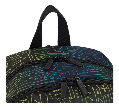 Mochila Xtrem Hopper Negra Gamer Urbana Escolar Reforzada Color Negro Diseño De La Tela Liso