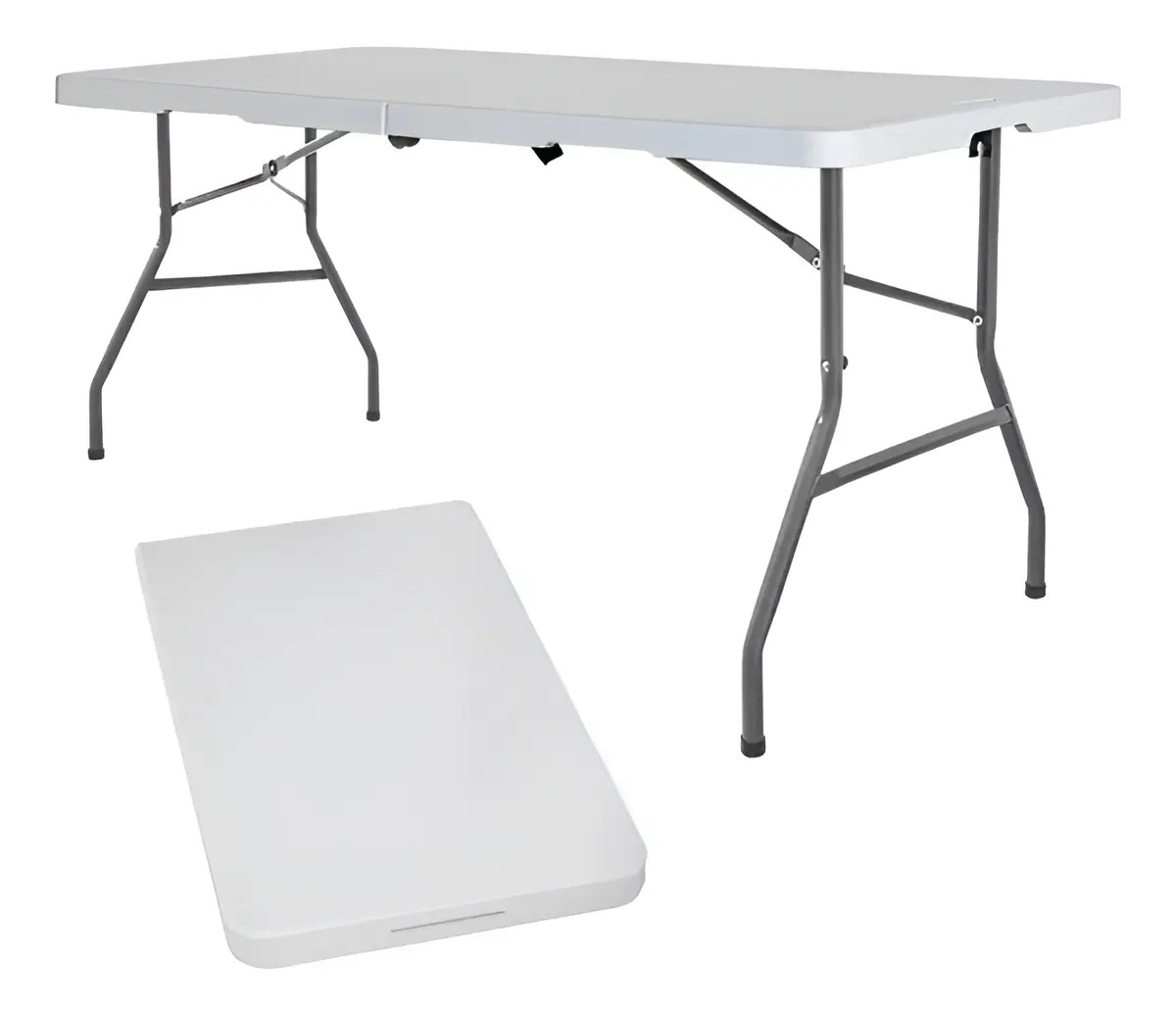 Mesa Plegable Magnux Portafolio 180cm Resistente para Interior y Exterior Color Blanco