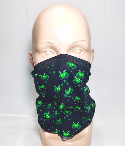 Imagen 3 de 4 de Balaclava Space Invaders Pasamontañas Moto Cubrebocas Biker