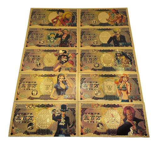 Billetes Dorados One Piece  [set Completo]