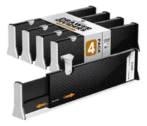 Comprar Organizadores De Ropa Interior Ajustables Negros Retráctiles