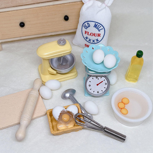 / Juego De Cocina En Miniatura Para Casa De Muñecas Juego