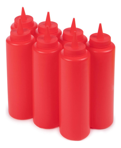 Paquete Combinado De Botella Exprimible De Ketchup Rojo, Paq