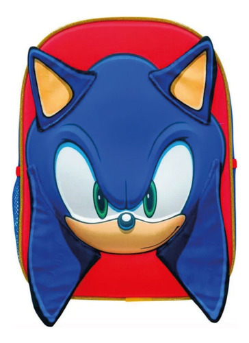 Mochila Escolar Sonic A4 Con Capucha Original Para Niños