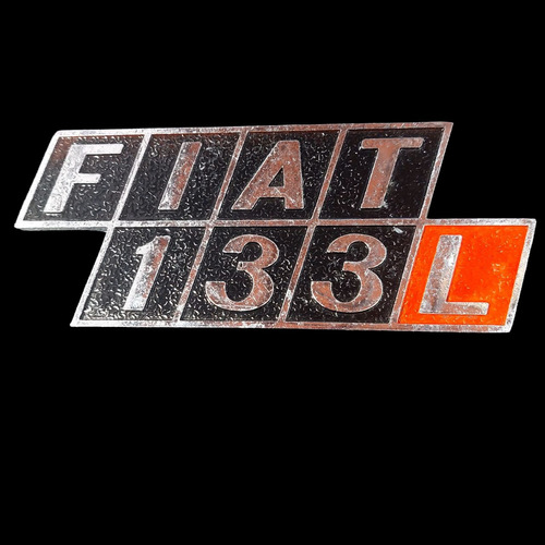 Insignia Trasera Fiat 133 L Metalica Original - 254