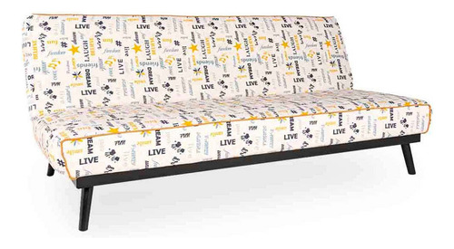 Sofa Cama Nuelma Estampado Rojo Y Amarillo Këssa Cdmx