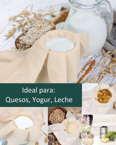 Imagen 3 de 5 de Tela Para Queso Bouquet Garni Lino Natural Cheese Cloth