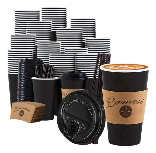 Paquete De 60 Tazas De Café Lamosi De 16 Oz, Tazas Para Llev