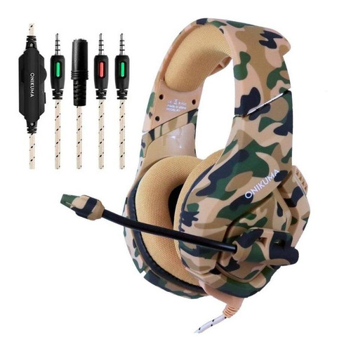 Imagen 1 de 5 de Audífonos Gamer Onikuma K1b Diadema Microfono Pc Xbox Ps4