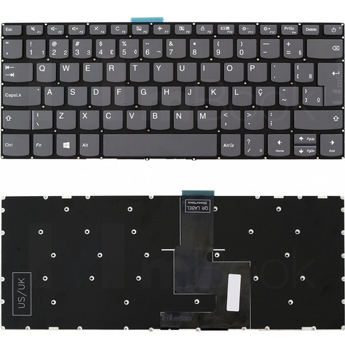 Teclado Notebook Lenovo Ideapad 320 14ikb - 80yf Br Com Ç
