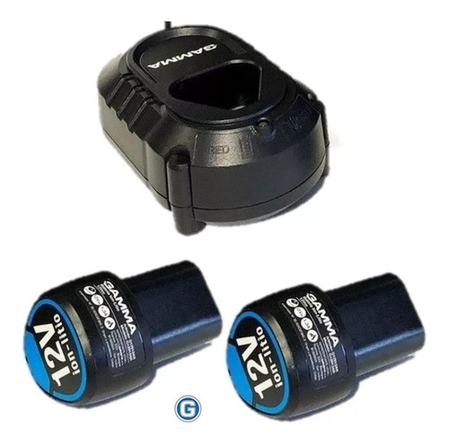 Imagen 3 de 9 de Taladro Atornillador Ion Litio 12v C/ 2 Bateria Gamma G12101