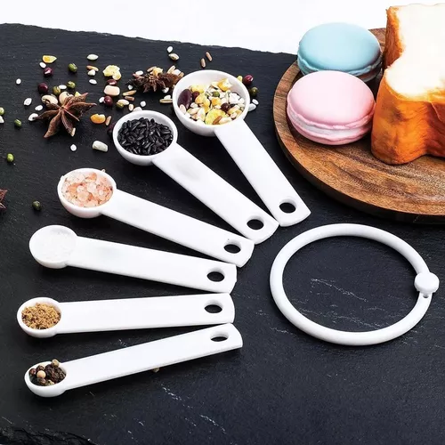 Set Tazas Cucharas Medidoras 6 Piezas Para Repostería Cocina