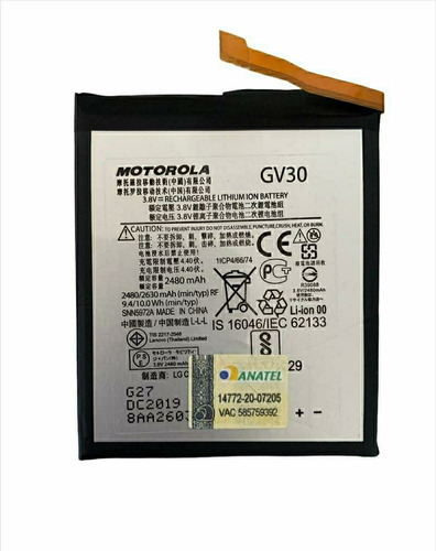 Bateira Gv30 Motorola Moto Z Xt1650 Original C/ Garantia