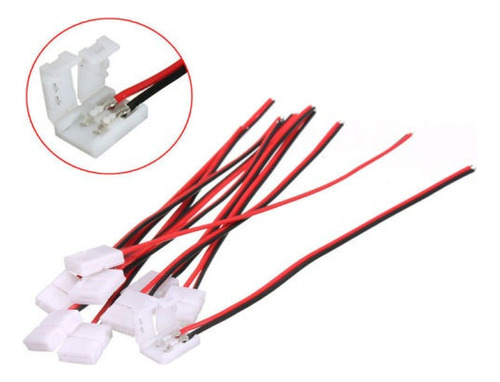 Cable De Adaptador De Conector Único De 2pin 10pcs 10mm Para