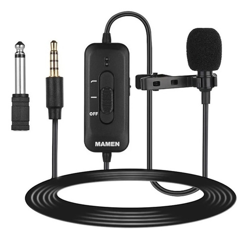 Microfone De Lapela Mamen Km-d2 - Para Câmeras E Celular
