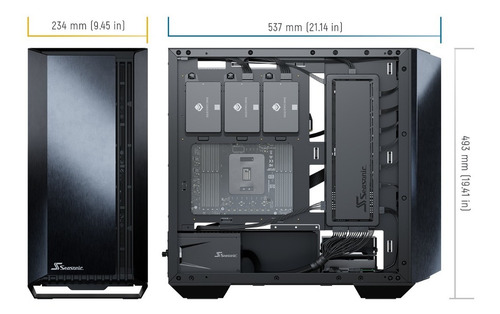 Imagen 9 de 10 de Gabinete Seasonic Syncro Q704 Con Fuente 750w 80+ Gold