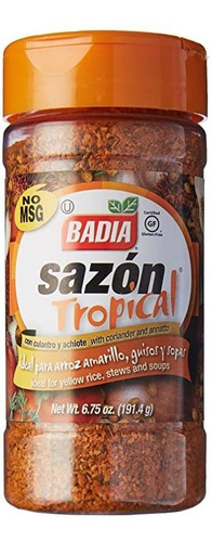 Badia Sazón Tropical With Annatto & Coriander 6.75 Oz