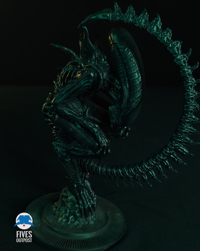 Alien Xenomorfo 1:10 Pintado A Mão Em Resina 12k