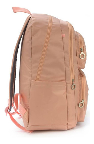 Mochila De Costas Juvenil Up4you Para Notebook Ref.46596 Cor Rosa Desenho Do Tecido Liso