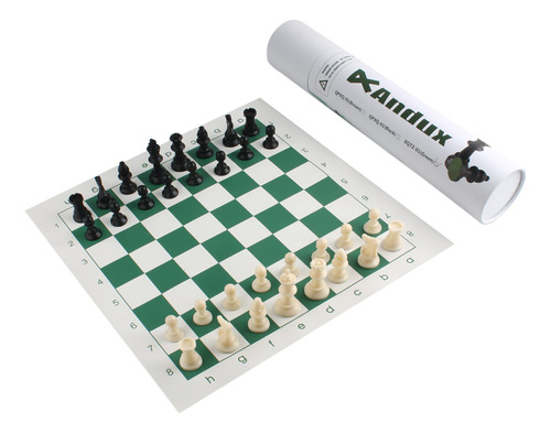 Andux Juego De Ajedrez Y Tablero Enrollable Xqtz-01 (verde,