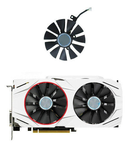 Cooler Fan Asus Strix Gtx 1060 Dual 4pin - T129215su 87mm