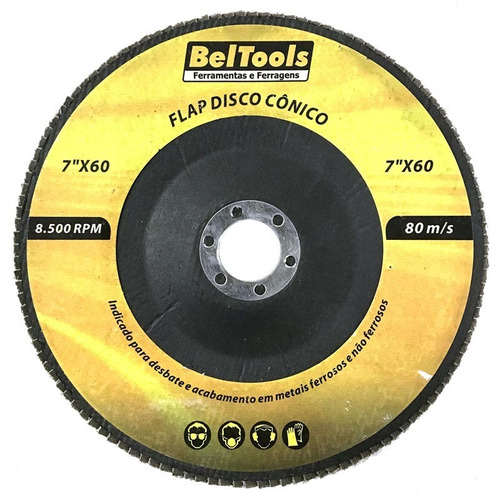 Disco De Desbaste Flap Cônico 7 X 80 - Beltools